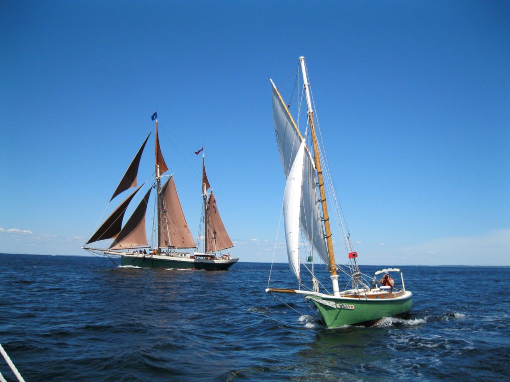 Windjammer Angelique and Sloop Anna R on Penobscot Bay | RealLifeWithDad.com