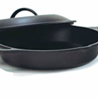 Lodge Seasoned Cast Iron Skillet w/Cast Iron Lid (12 Inch) - Cast Iron Frying Pan With Lid Set.
