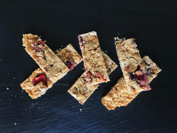 Peanut Butter Strawberry Banana Bars Recipe | RealLifeWithDad.com