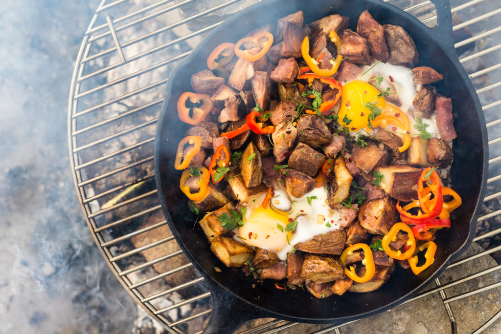 Cowboy Steak and Eggs - Over The Fire Cooking