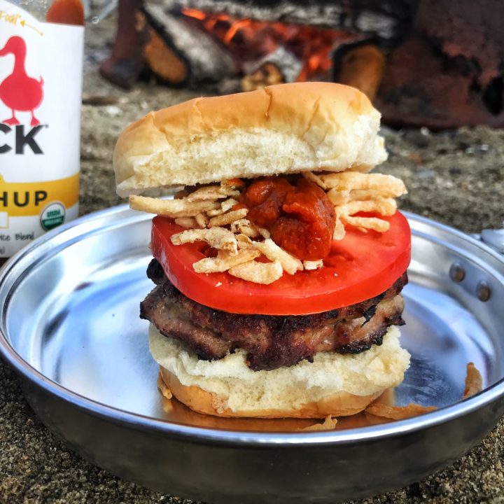 Campfire Burger: Cooking a Hamburger Over a Campfire - Clover Meadows Beef