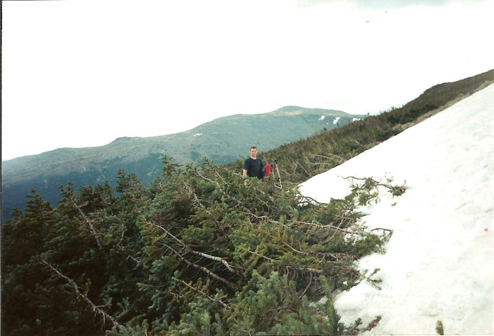 John Crowley with Mount Washington in the background