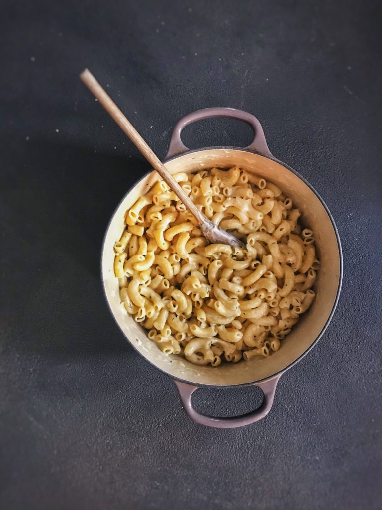 Mac and Cheese in a dutch oven